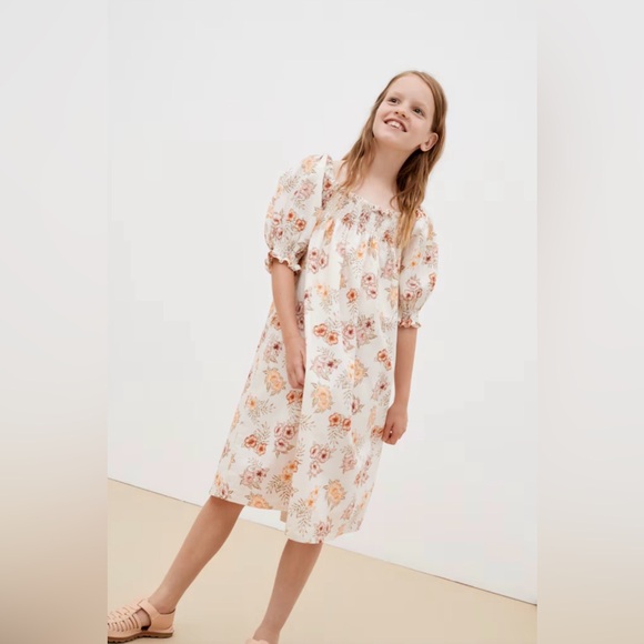the new society Other - 🌈 The New 🌈Society Floral Smocked Dress with Puff Sleeves 6y